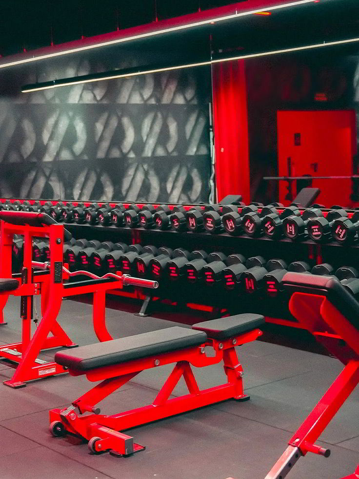 Gym On Air zona mancuernas